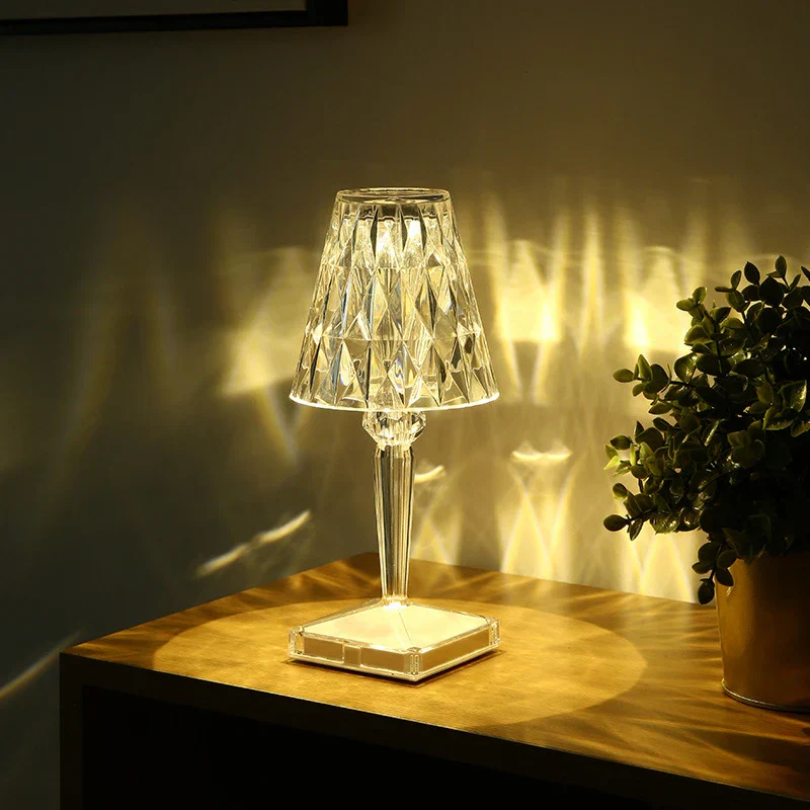 CrystalLuxe Table Lamp - Elegant Crystal Accent Lighting