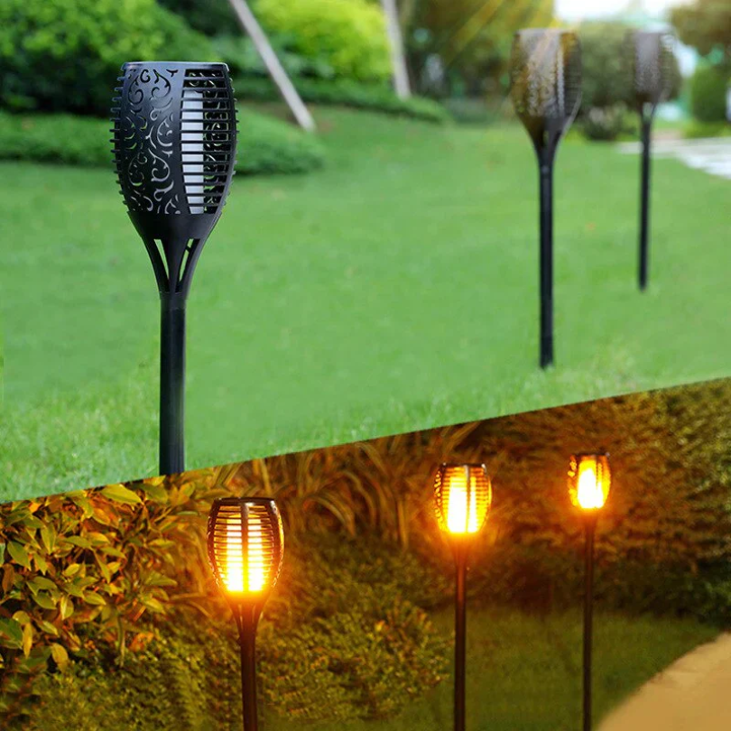 SolarFlame Garden Torches - Solar-Powered LED Outdoor Lighting