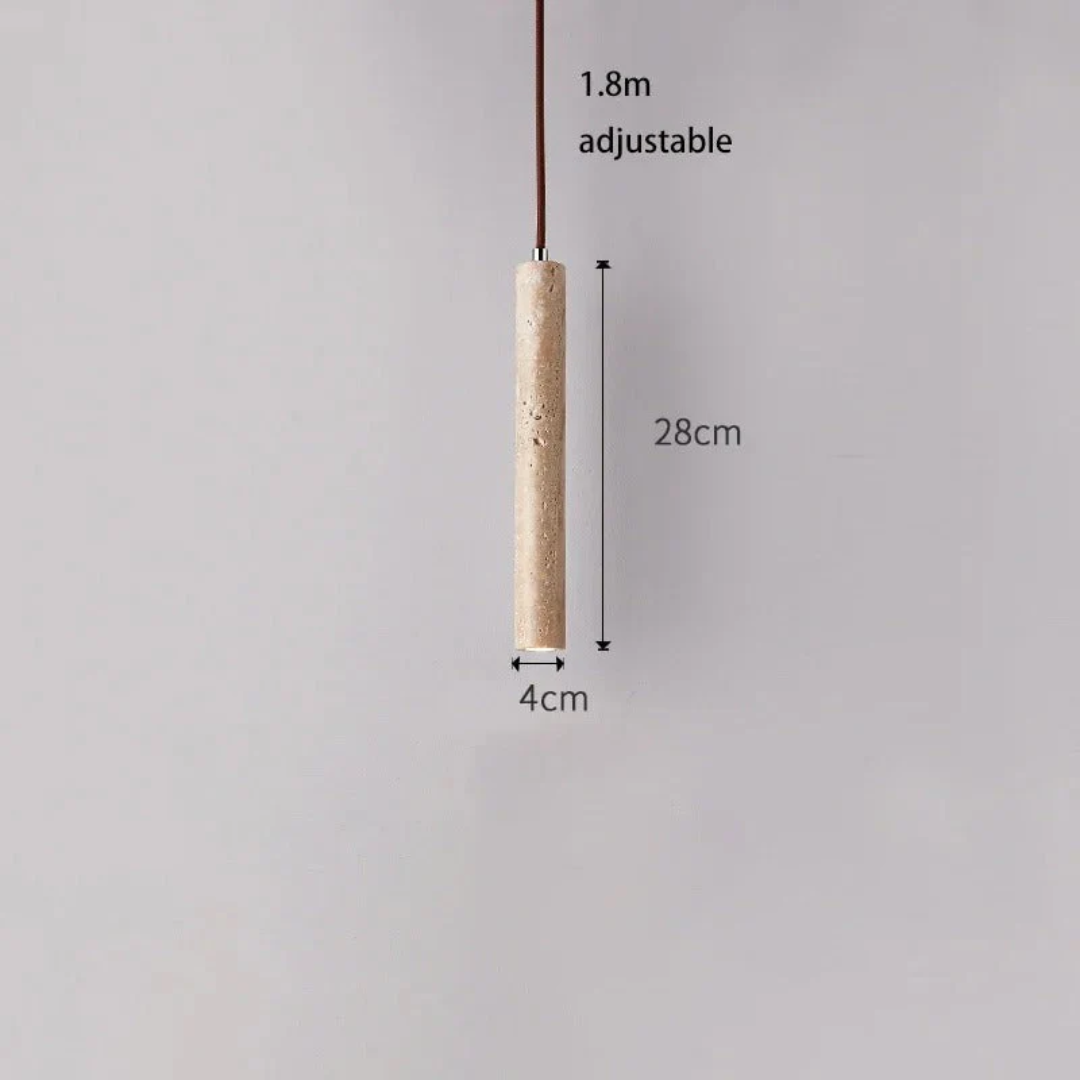 LumoLine - Wabi-Sabi Travertine LED Chandelier