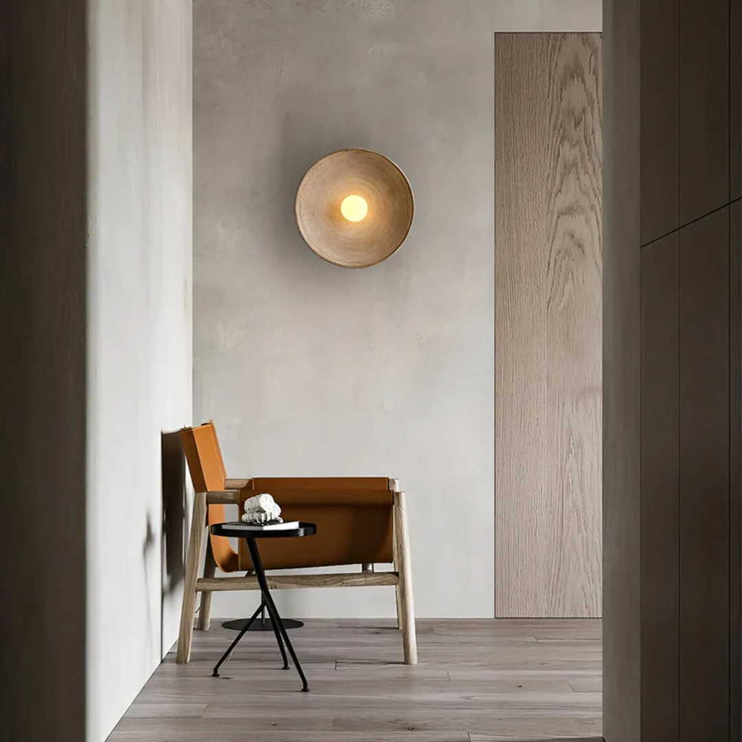 ZenGlow Disc - Japanese Wabi-Sabi Wall Light