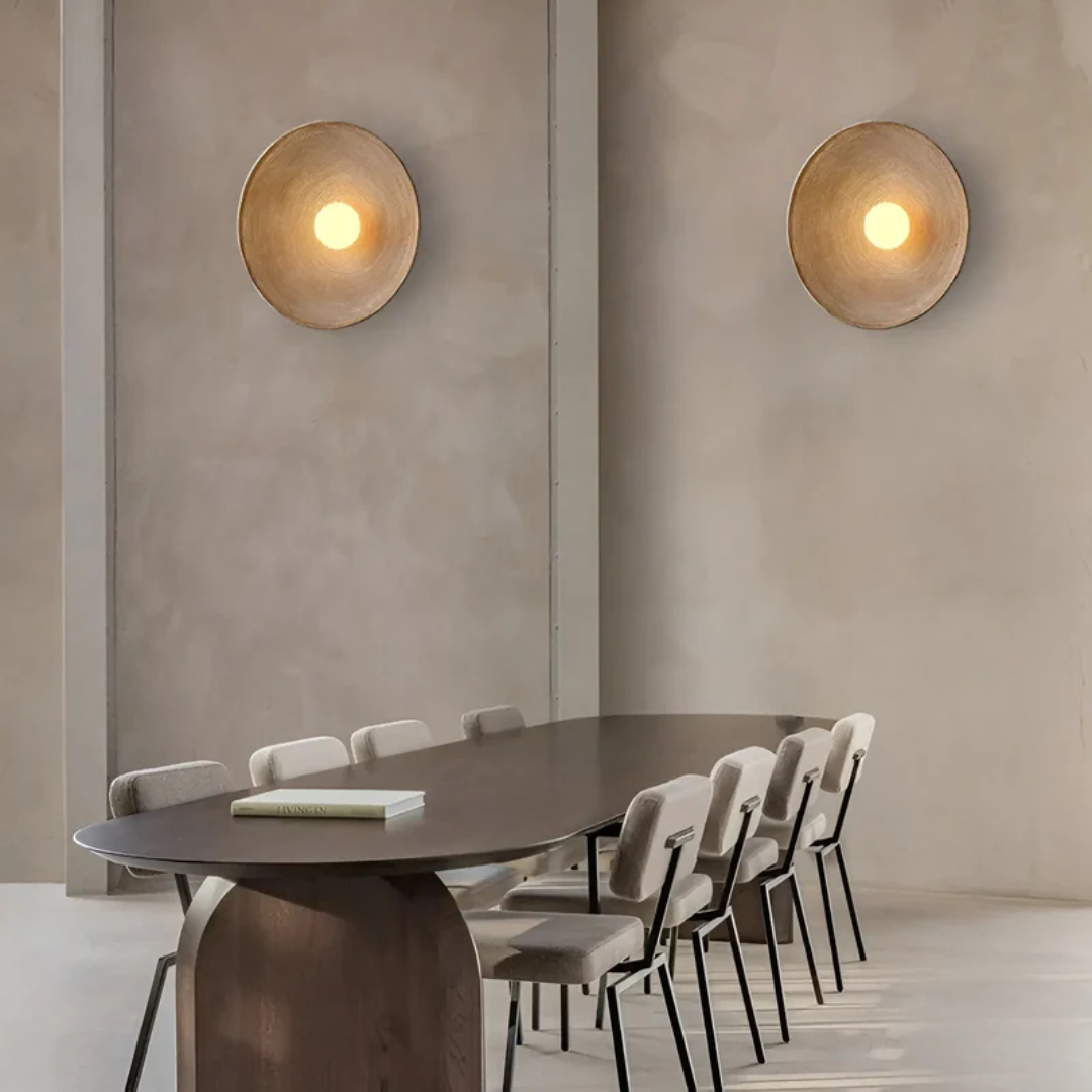 ZenGlow Disc - Japanese Wabi-Sabi Wall Light