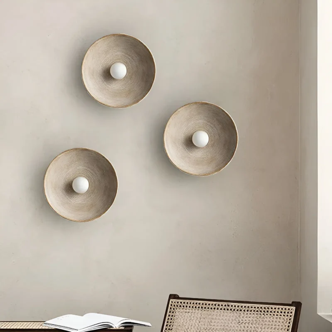 ZenGlow Disc - Japanese Wabi-Sabi Wall Light