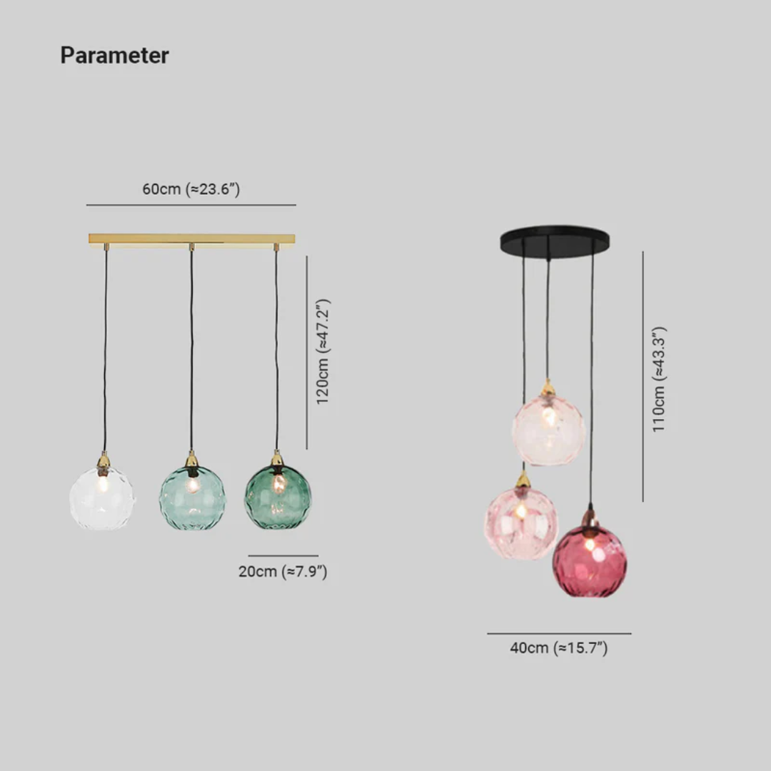 ClusterGlow - Elegant 3-Light Pendant for Ambient Lighting