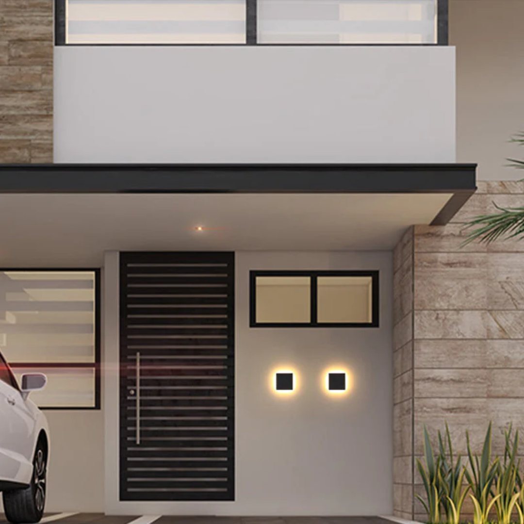ZenithGlow - Sleek LED Wall Light for Modern Outdoor Spaces