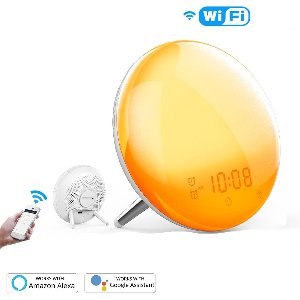 WakeGlow - Natural Sunrise Alarm Clock for a Gentle Wake-Up
