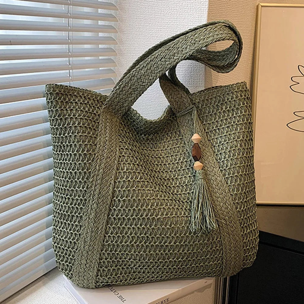 EcoChic Handbag - Stylish Woven Rattan Handbag for Women