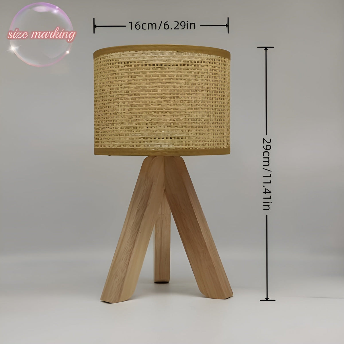 WovenWood - Handmade Rattan Table Lamp with LED