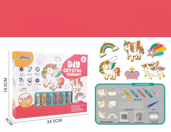 SparkleArt - DIY Glitter Keychain Painting Kit for Kids