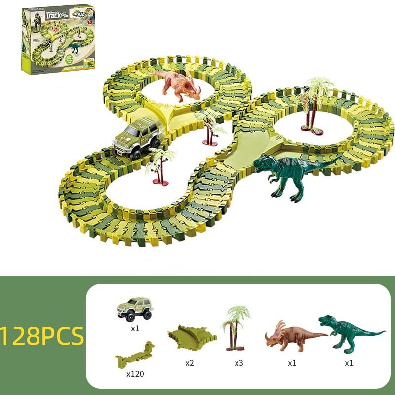SpeedFlex Track - Flexible Racetrack Set with LED Vehicles