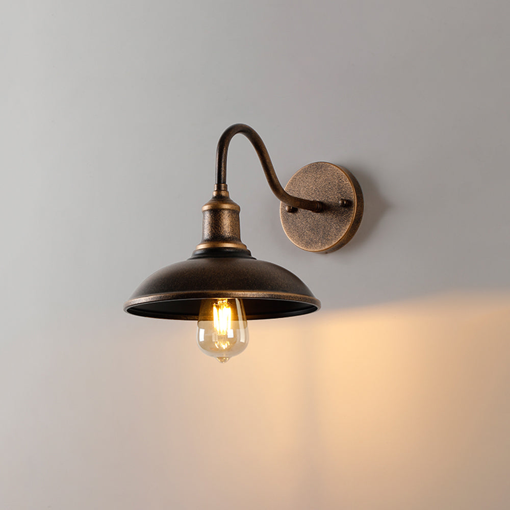 Alessio - Vintage-Style Antique Brass Waterproof Outdoor Wall Lamp, IP65 Rated