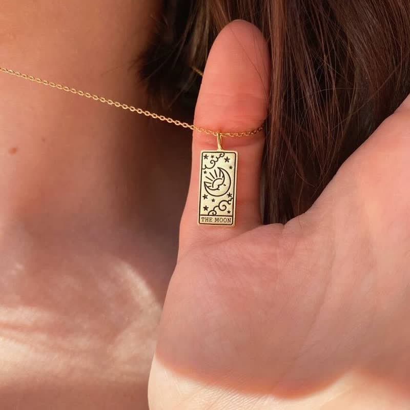 Cyrenna - Vintage Tarot Card Luck Charm Necklace