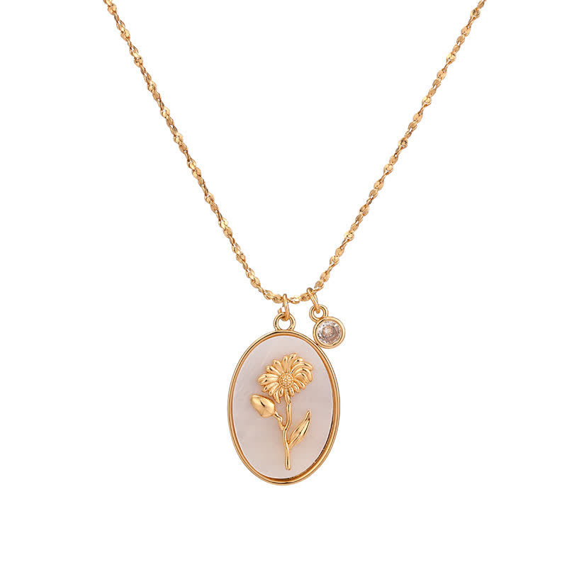 Aurora Birthstone Necklace - Personalized Birth Flower Jewelry for Loved Ones