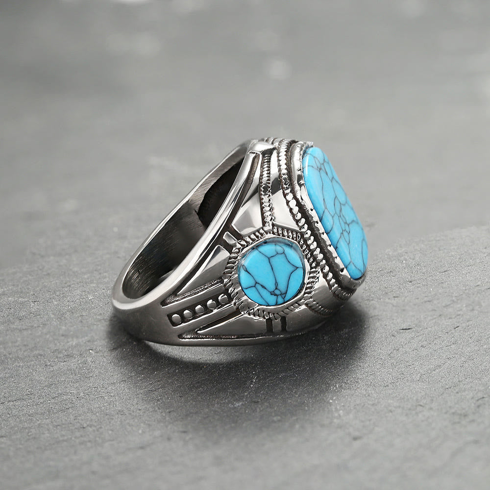 Thorin - Turquoise Statement Ring for Men