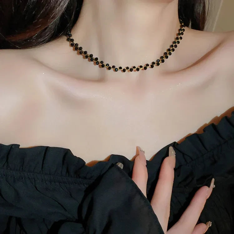 Belvina - Elegant Layered Crystal and Pearl Necklace