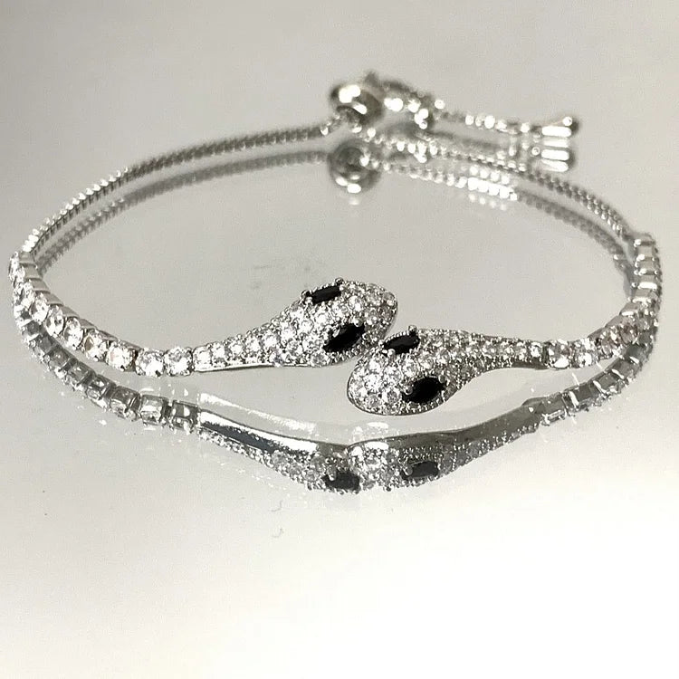 Ejaspera - Sparkling Zirconia Snake Bracelet