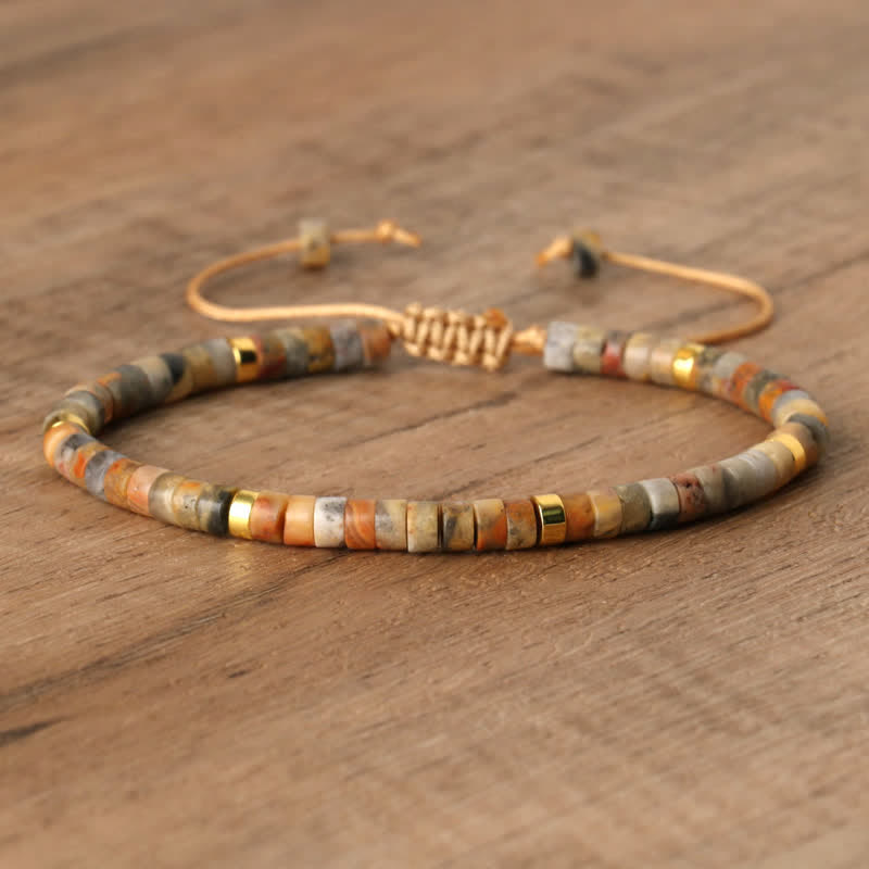 Seraphina Bracelet - Braided Natural Stone Bead Design