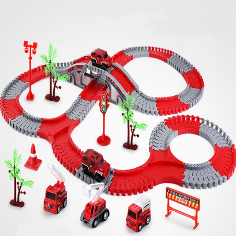 SpeedFlex Track - Flexible Racetrack Set with LED Vehicles