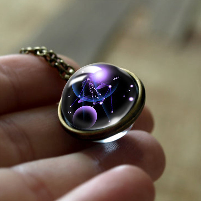 Sofia - Glass 12 Zodiac Sign Protective Pendant Necklace