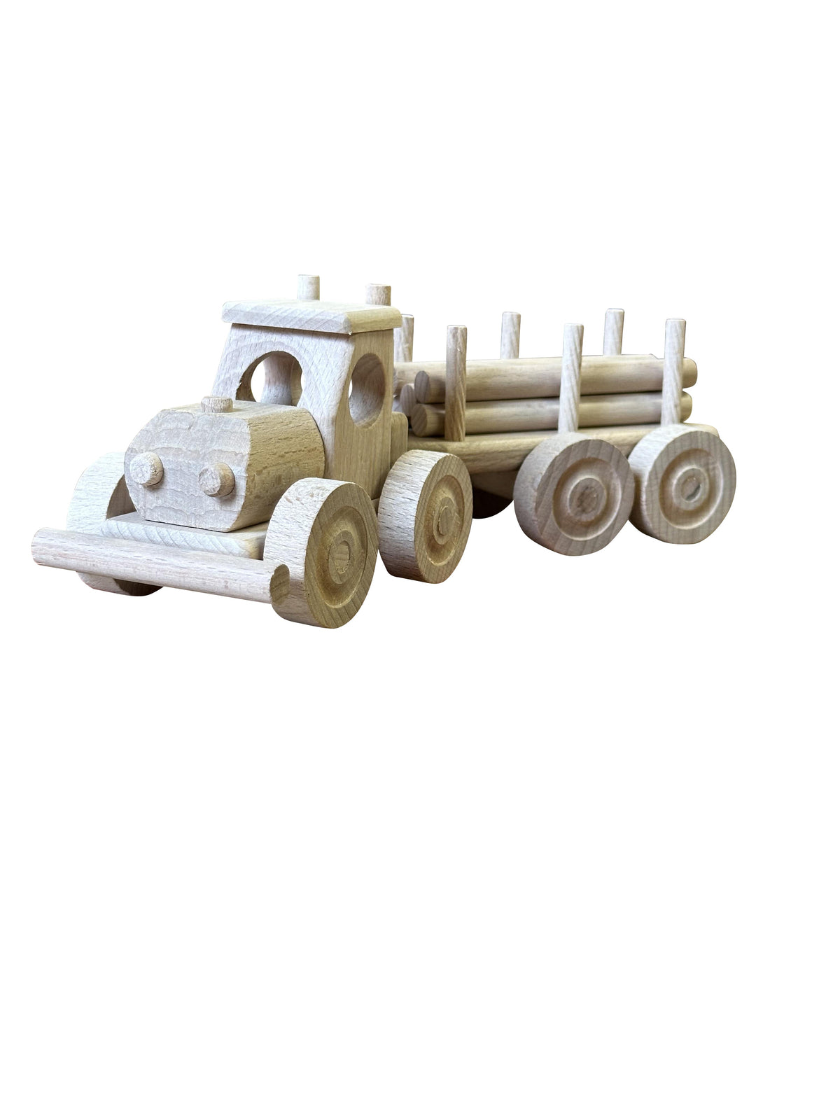 WoodTruck - Wooden Play Truck and Trailer Set for Kids