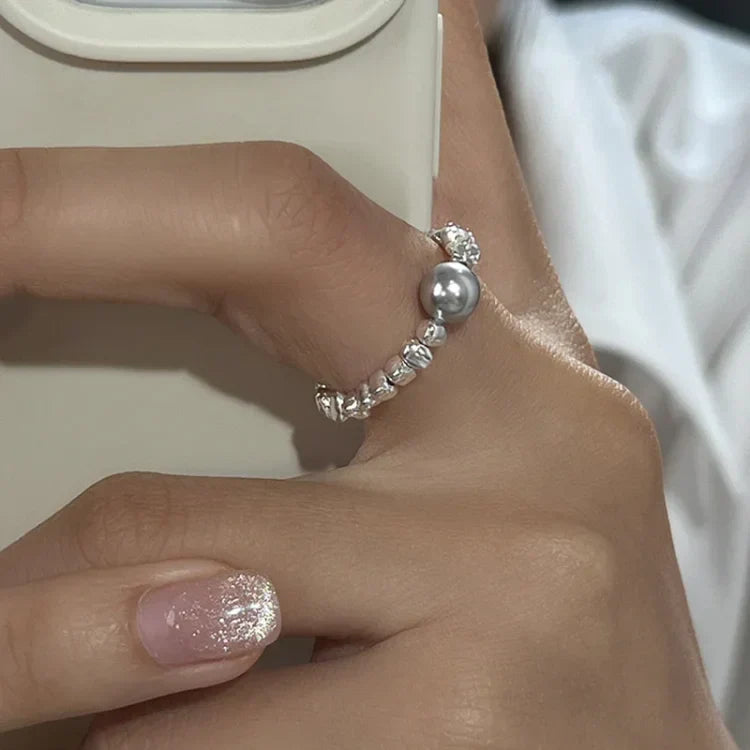 Stella - Galaxy Pearl Ring with a Celestial Touch