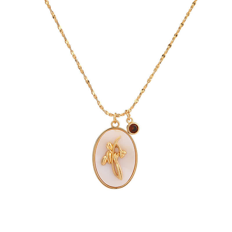 Aurora Birthstone Necklace - Personalized Birth Flower Jewelry for Loved Ones