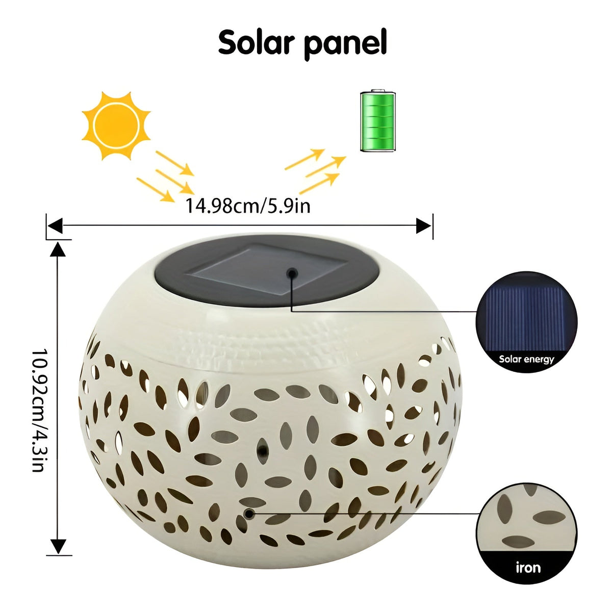 Baronmere - Solar Dotted Garden Light Accent
