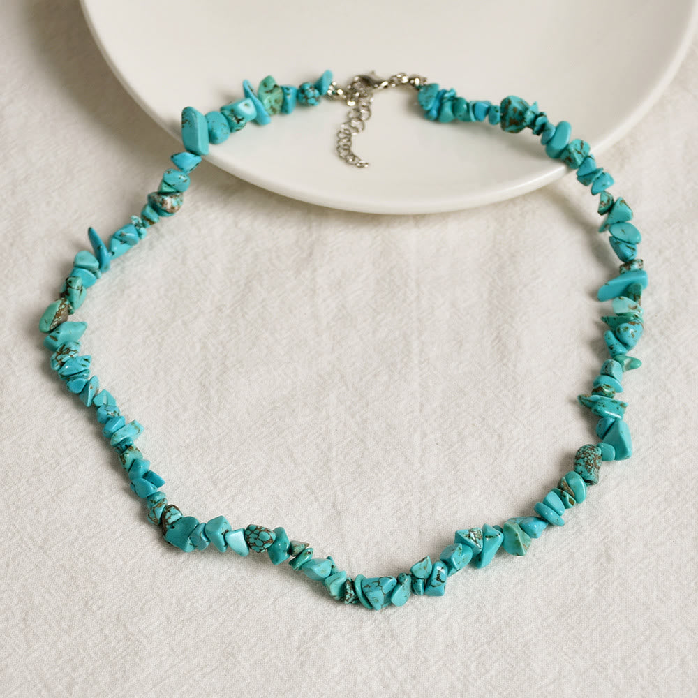 Welvora - Elegant Polished Crystal Necklace