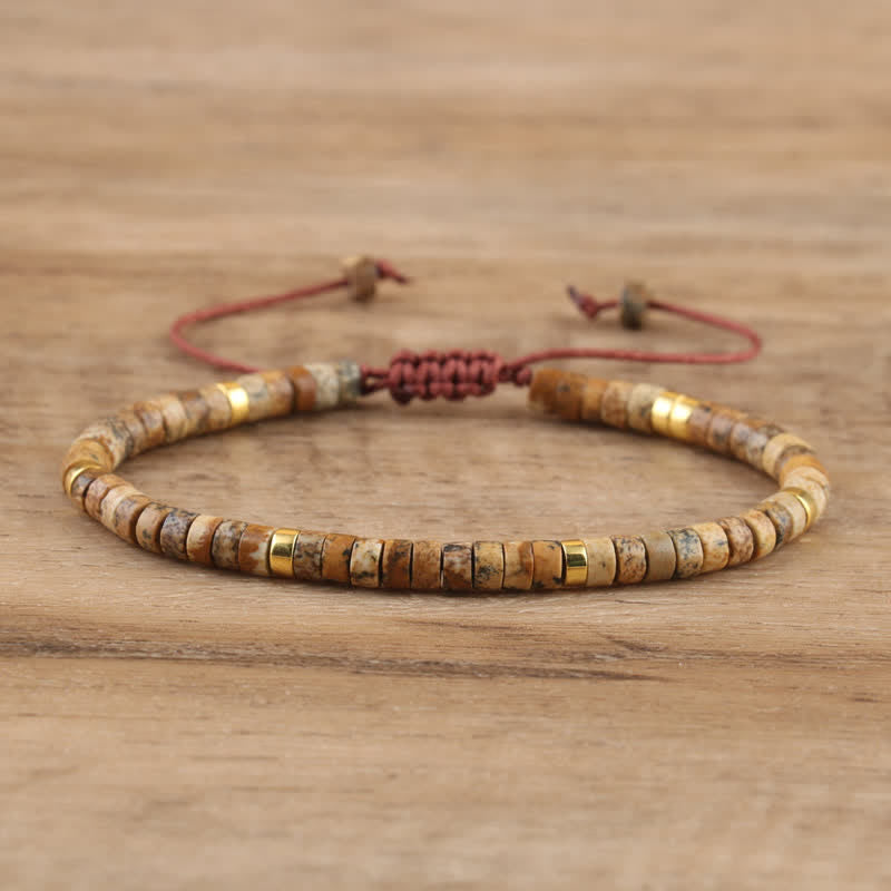 Seraphina Bracelet - Braided Natural Stone Bead Design