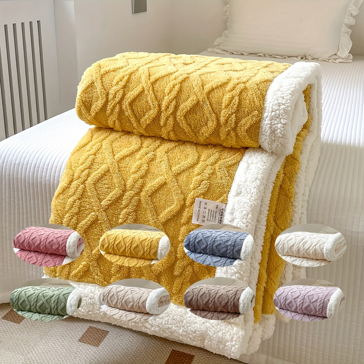 Weckfield - Soft Reversible Fleece Throw Blanket