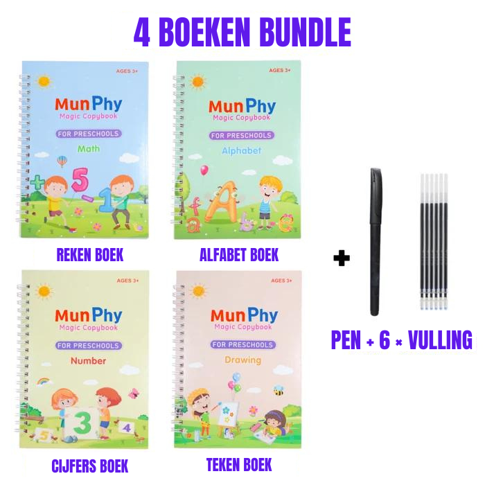 ScribbleJoy Book - Reusable Educational Writing Book for Kids