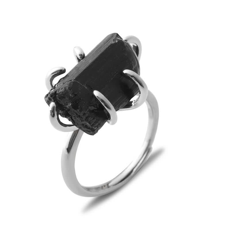 Hemora - Six-Claw Adjustable Natural Crystal Ring