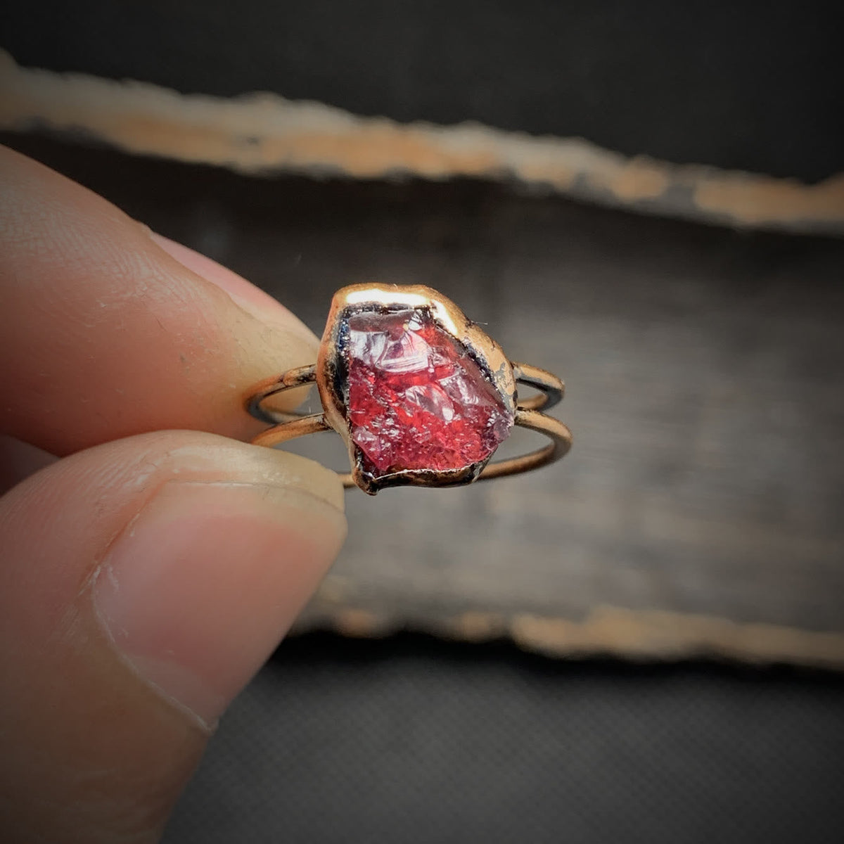 Cadria - Natural Raw Birthstone Ring