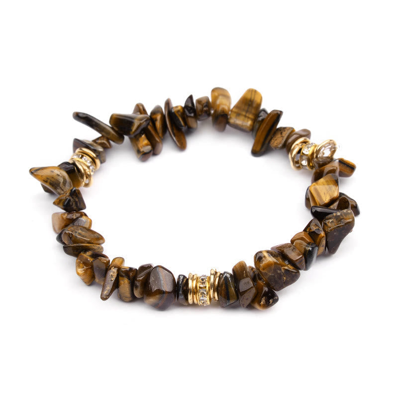Celine - Natural Stone and Crystal Bead Bracelet