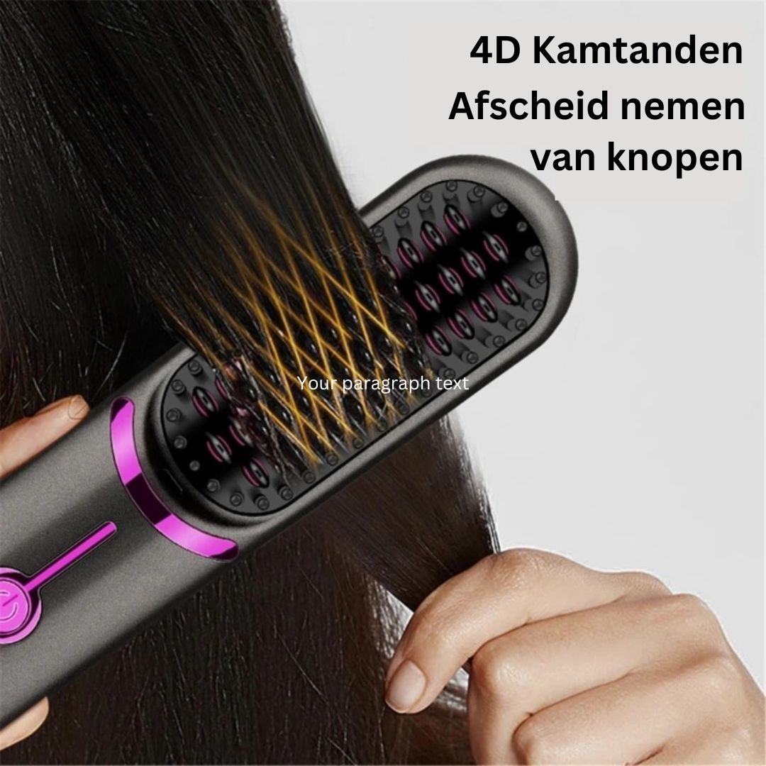 SleekStyle Brush - Professional 3-in-1 Heated Styling Brush