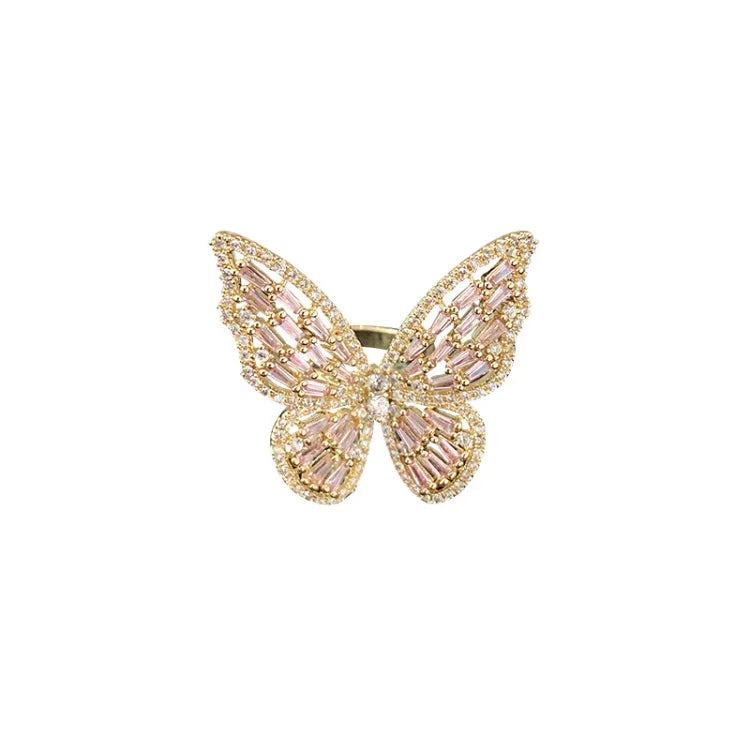 Elena Ring - Crystal Butterfly Symbol of Transformation