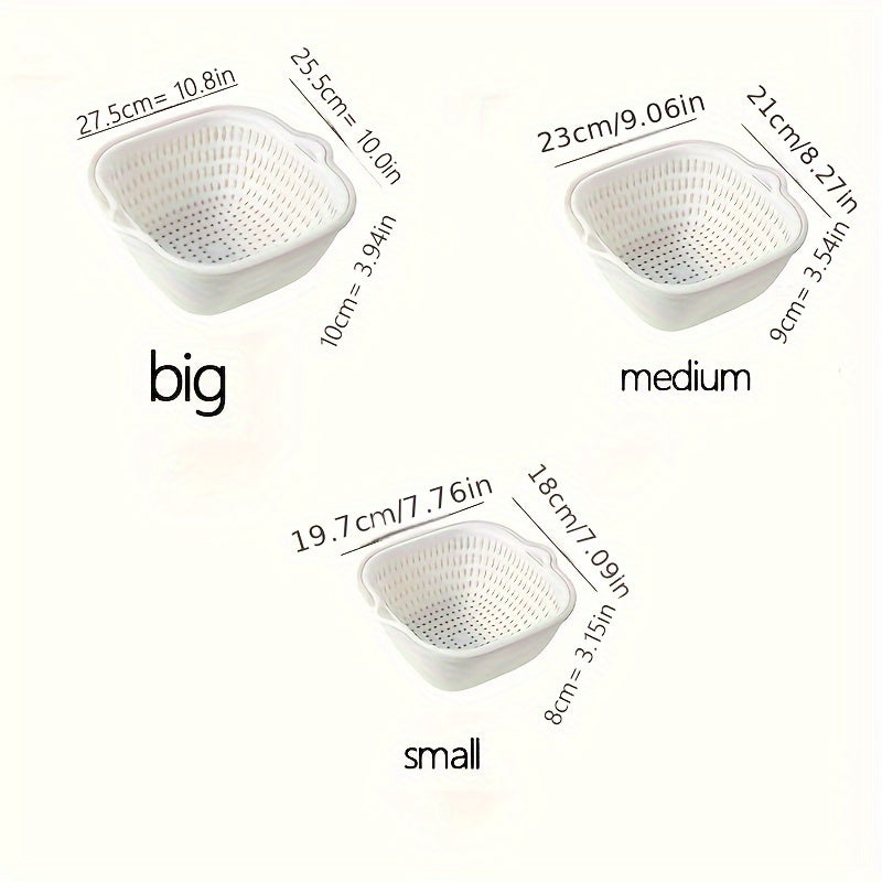 Jamera - Double-Layer Kitchen Strainer Set of 3