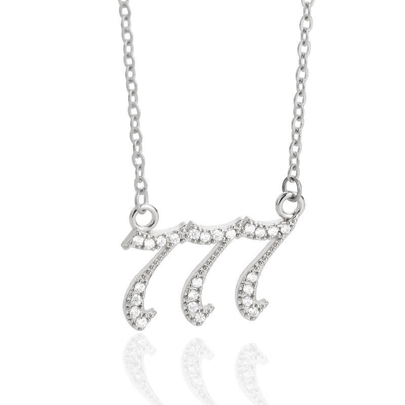Seraphina Angel Number Necklace - Zirconia Pendant Symbolizing Protection and Love