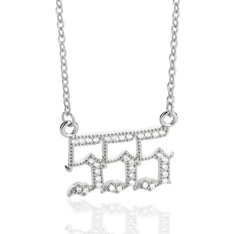 Seraphina Angel Number Necklace - Zirconia Pendant Symbolizing Protection and Love
