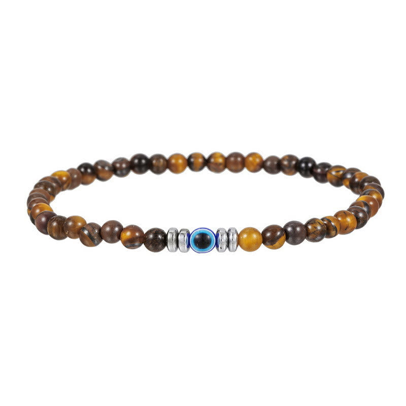 Thor - 4mm Natural Stone Evil Eye Bracelet for Men