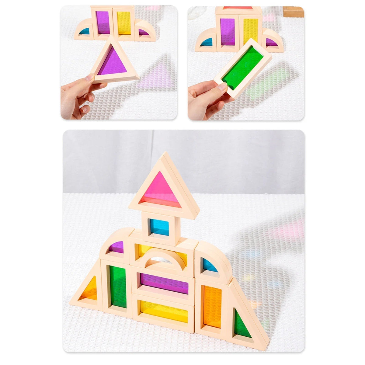 CreativeBlocks - Colorful Wooden Play Blocks for Kids