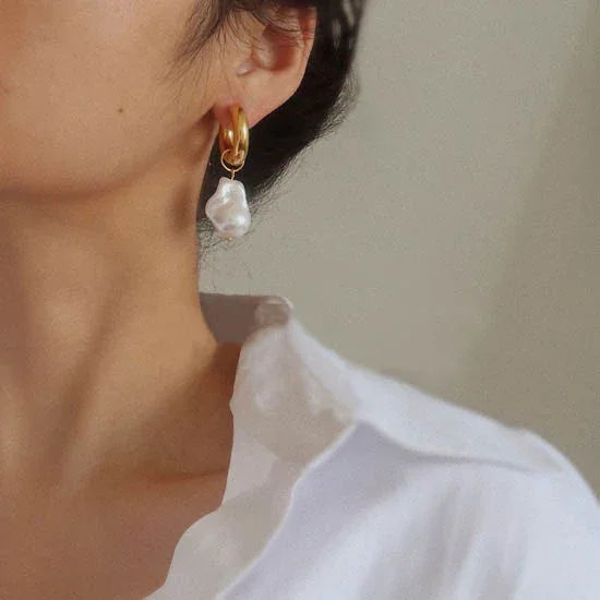 Isadora Design - Elegant Baroque Pearl Earrings