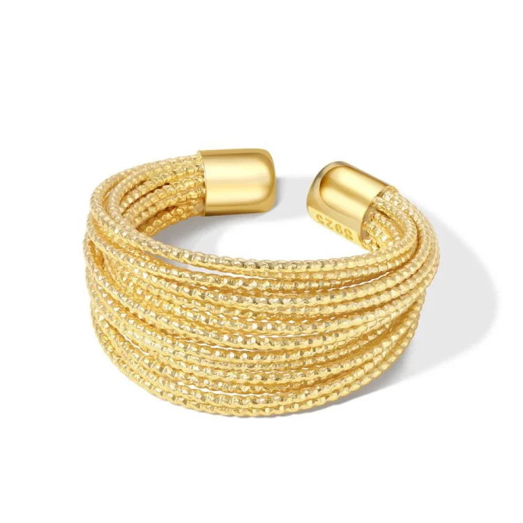 Yolira - Elegant Adjustable Layered Ring