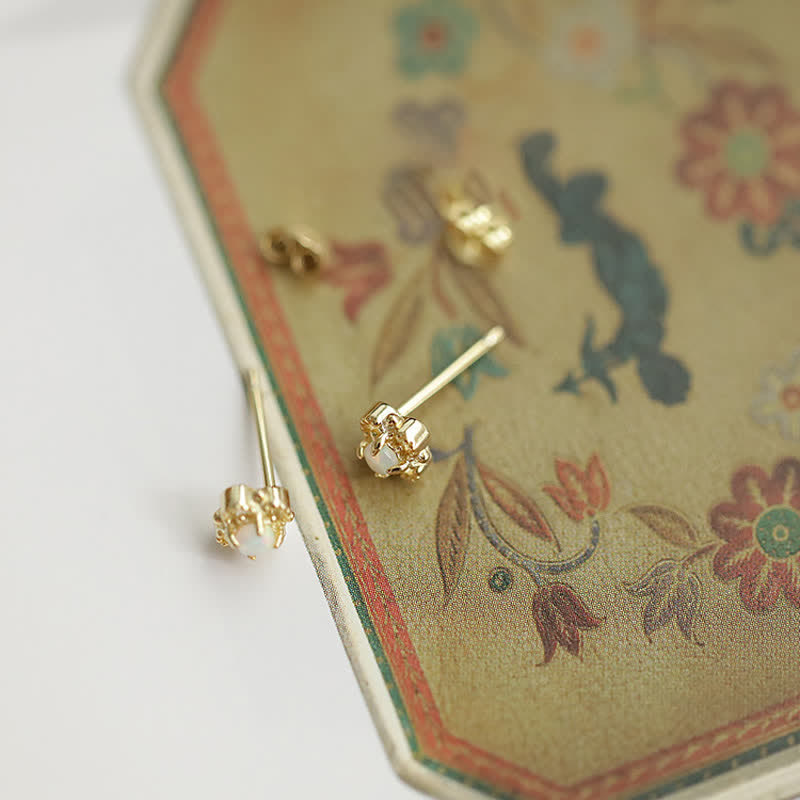 Camelina - Vintage Opal Drop Earrings
