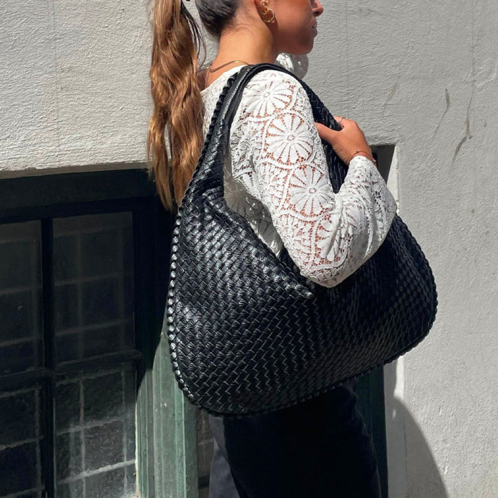 WeaveLux - Elegant Large Shoulder Bag for Women