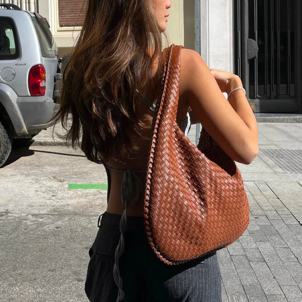 WeaveLux - Elegant Large Shoulder Bag for Women