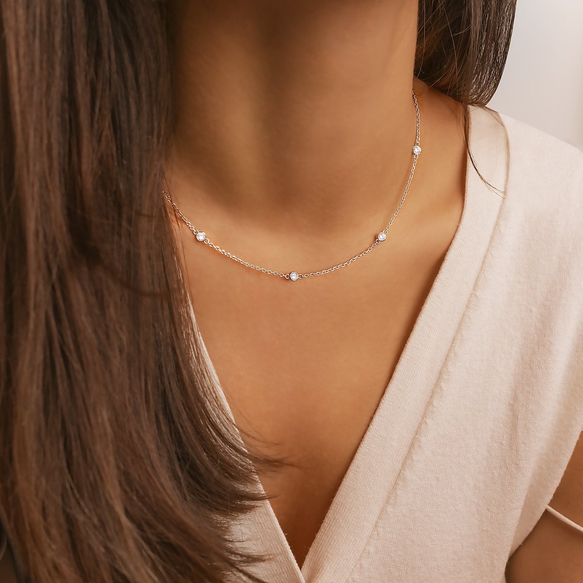 Elara Necklace - Elegant Zirconia Necklace for a Refined Look