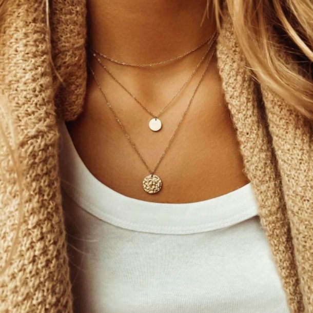 Aurora Layered Necklace - A Modern Three-Chain Design