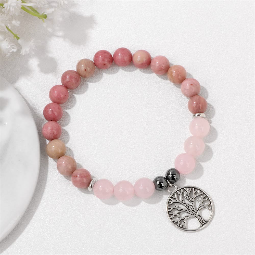 Pemvine - Natural Crystal Bracelet with Tree of Life Design
