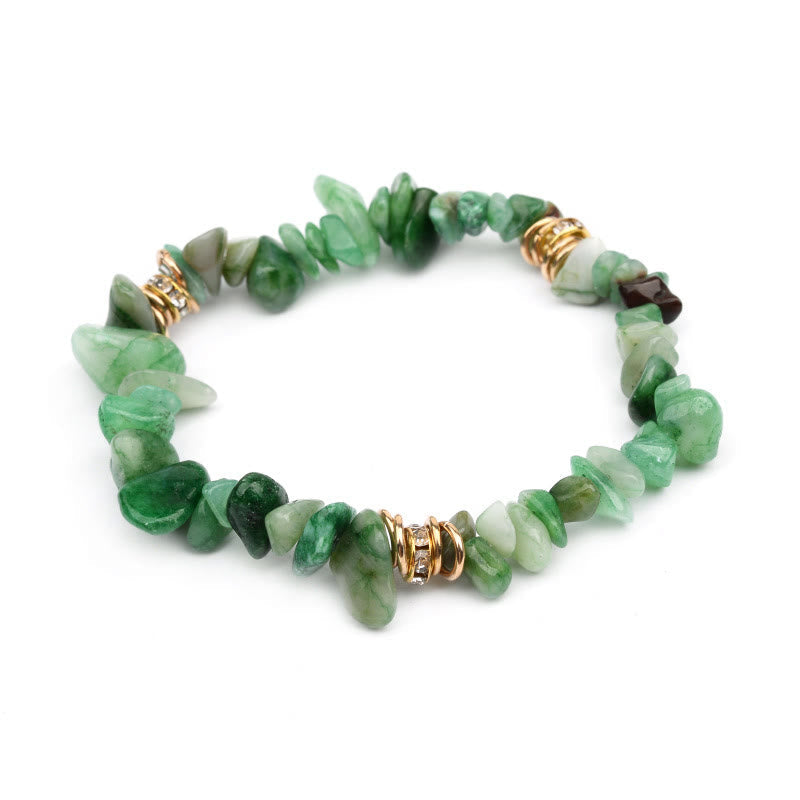 Celine - Natural Stone and Crystal Bead Bracelet
