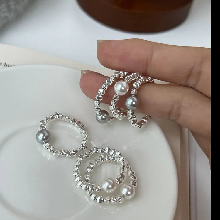 Stella - Galaxy Pearl Ring with a Celestial Touch
